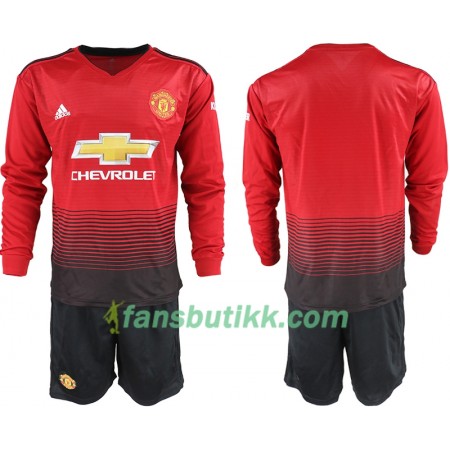 Fotballdrakt Manchester United Barn Hjemmetrøye 2018-2019 Langermet